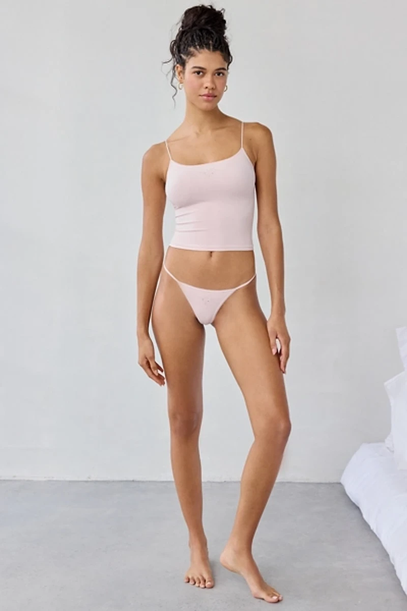 Out From Under Perfect Pointelle Seamless Knit Cami + Thong 2-Piece Set