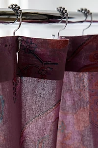 Acacia Floral Medallion Patterned Shower Curtain