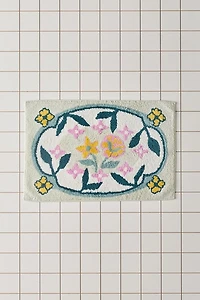 Zenia Floral Printed Bath Mat
