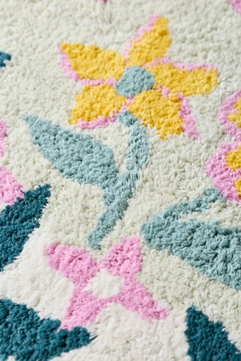 Zenia Floral Printed Bath Mat