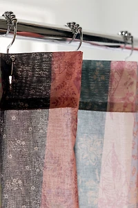 Alexa Spliced Floral Patterned Shower Curtain