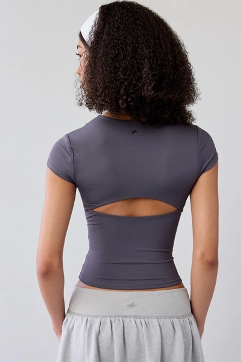 Out From Under FuseForm Get Active Seamed Cutout Cropped Tee