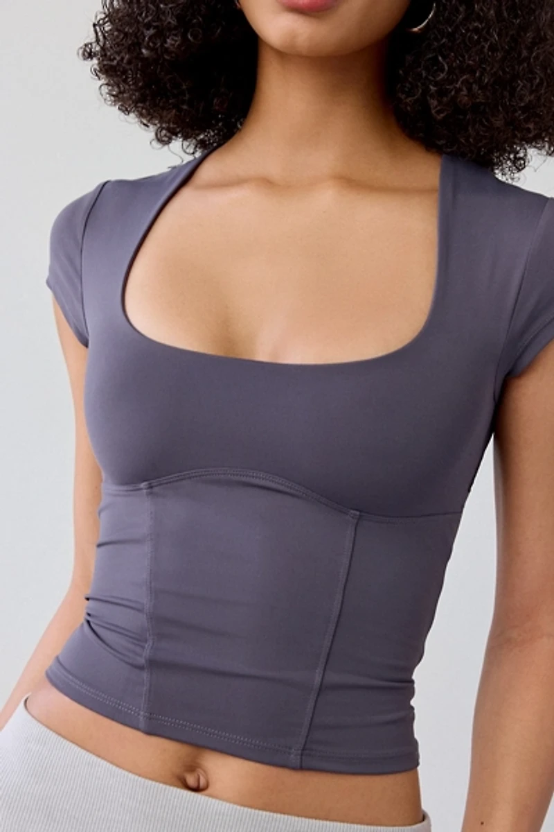 Out From Under FuseForm Get Active Seamed Cutout Cropped Tee