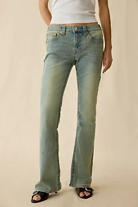 True Religion Becca Arched Logo Graphic Low-Rise Bootcut Jean