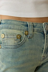 True Religion Becca Arched Logo Graphic Low-Rise Bootcut Jean