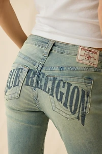 True Religion Becca Arched Logo Graphic Low-Rise Bootcut Jean
