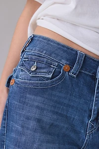 True Religion Bailey Serene Blue Mid-Rise Barrel Jean