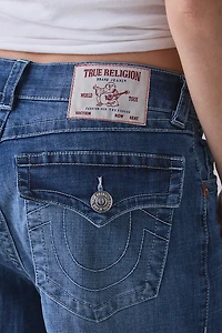 True Religion Bailey Serene Blue Mid-Rise Barrel Jean