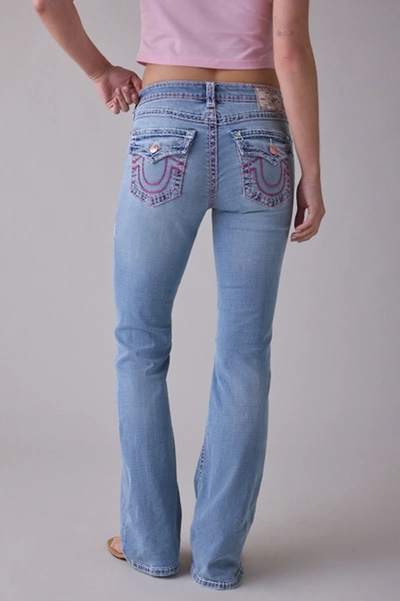 True Religion Becca Champagne Glow Super T Mid-Rise Bootcut Jean