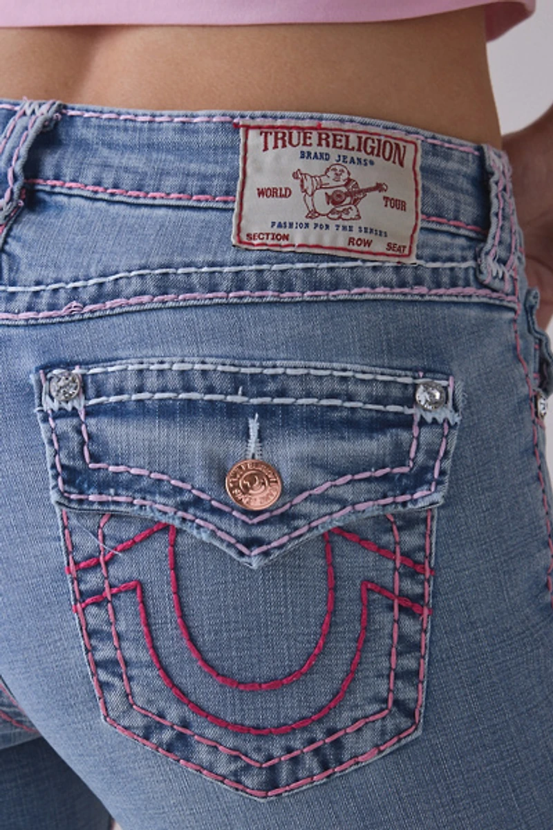 True Religion Becca Champagne Glow Super T Mid-Rise Bootcut Jean