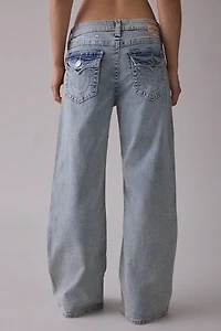 True Religion Bobbi Destroyed Big T Flap Low-Rise Baggy Jean