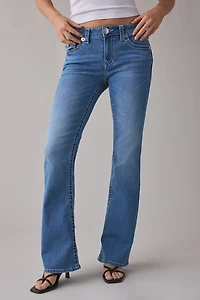 True Religion Becca Tattoo Big T Flap Mid-Rise Bootcut Jeans