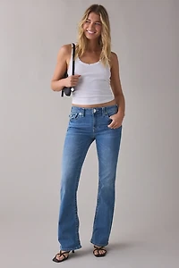 True Religion Becca Tattoo Big T Flap Mid-Rise Bootcut Jeans