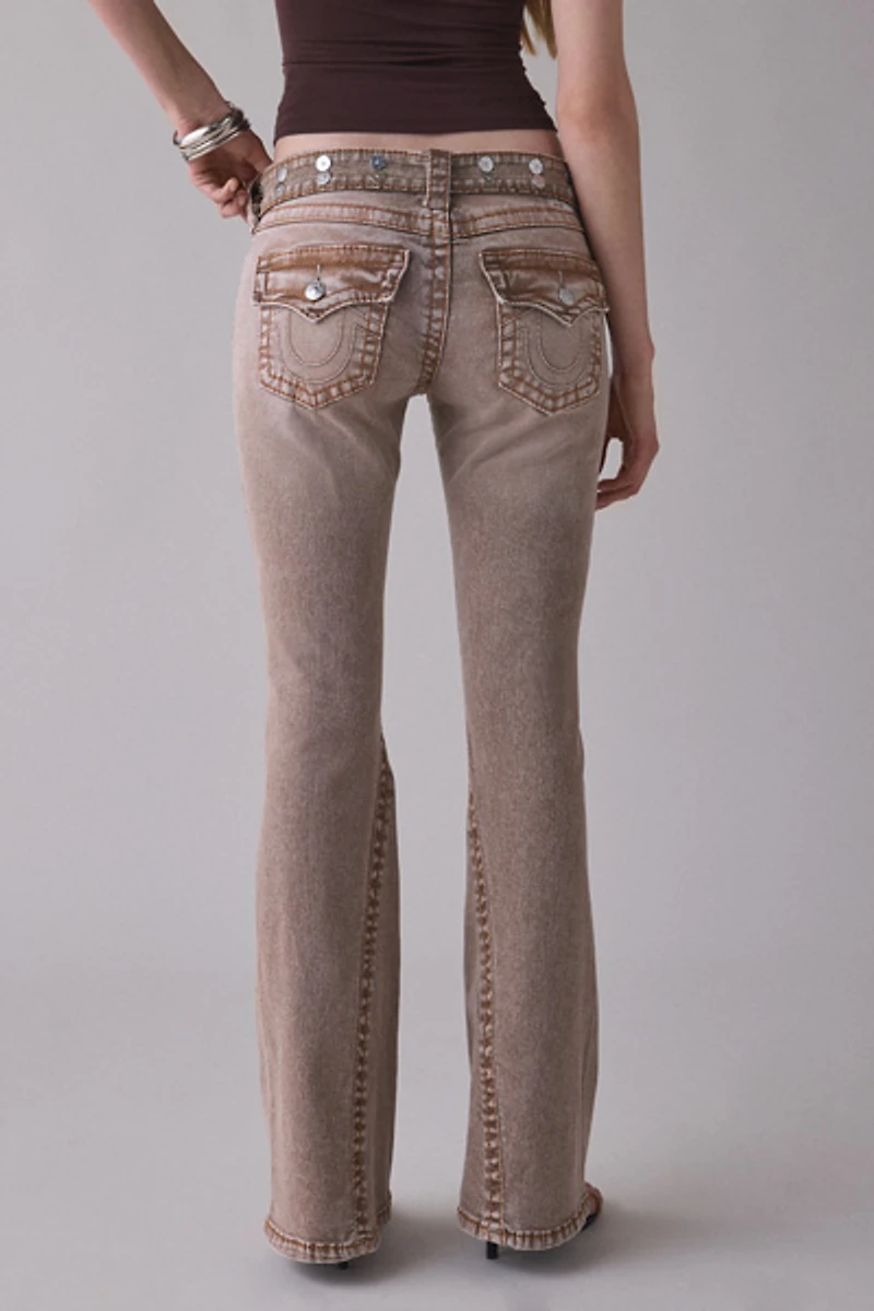 True Religion Joey Belted Big T Low-Rise Flare Jeans