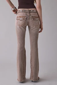 True Religion Joey Belted Big T Low-Rise Flare Jeans