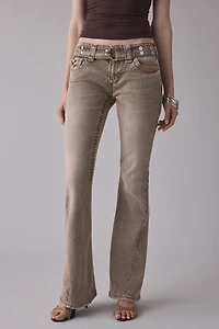 True Religion Joey Belted Big T Low-Rise Flare Jeans