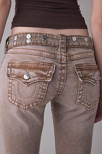 True Religion Joey Belted Big T Low-Rise Flare Jeans