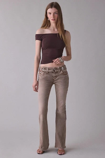 True Religion Joey Belted Big T Low-Rise Flare Jeans