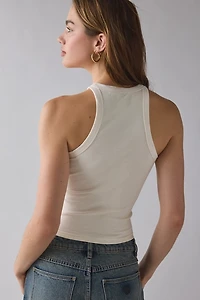 Kimchi Blue Kidult Ribbon Applique Graphic Off-Duty High Neck Tank Top