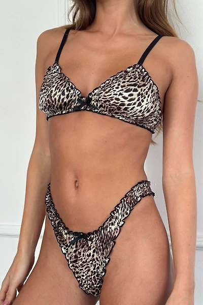 Motel Adrienne Ruffle Trim Thong