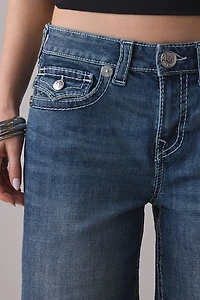 True Religion Big T Flap Baggy Denim Jort