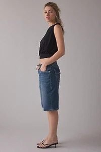 True Religion Big T Flap Baggy Denim Jort