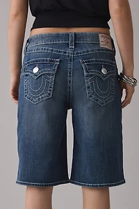 True Religion Big T Flap Baggy Denim Jort