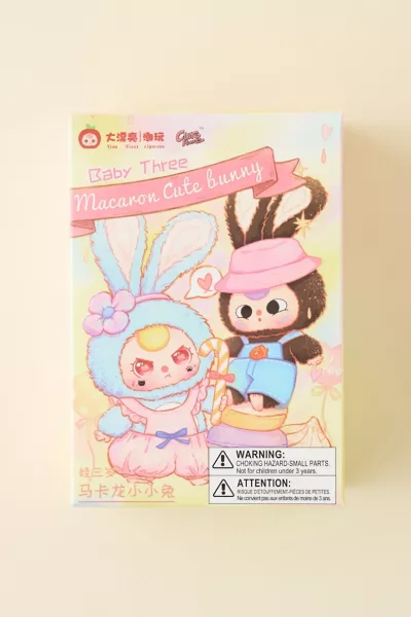 Baby Three Rabbit Macaron Cute Bunny Series Blind Box Plushie Keychain