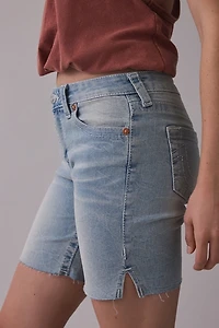 True Religion Miya Mid-Rise Denim Bermuda Shorts