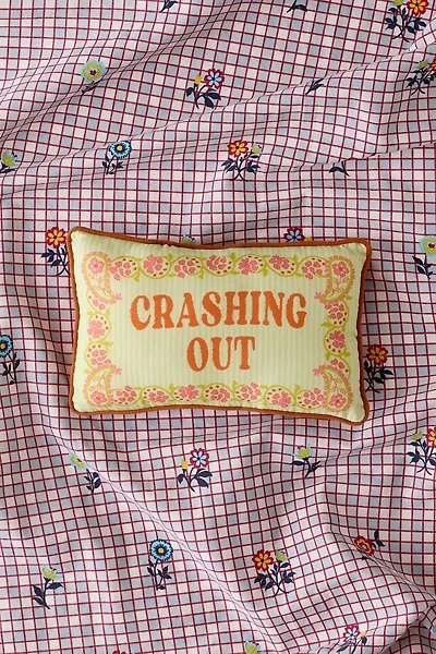 Printed Novelty Text Micro Mini Bolster Pillow