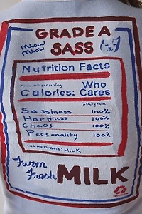 BDG Too Perfect Milk Graphic Ringer Baby Tee