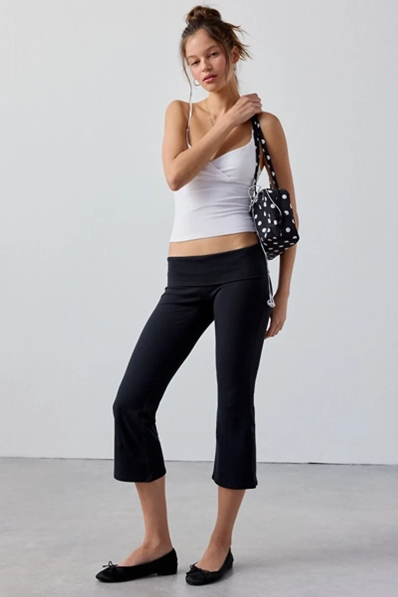 Out From Under Bec Cropped Foldover Kick Flare Pant