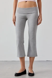 Out From Under Bec Cropped Foldover Kick Flare Pants