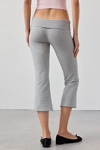 Out From Under Bec Cropped Foldover Kick Flare Pants