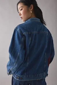 ReMADE By UO Handmade Crochet Patched Denim Jacket