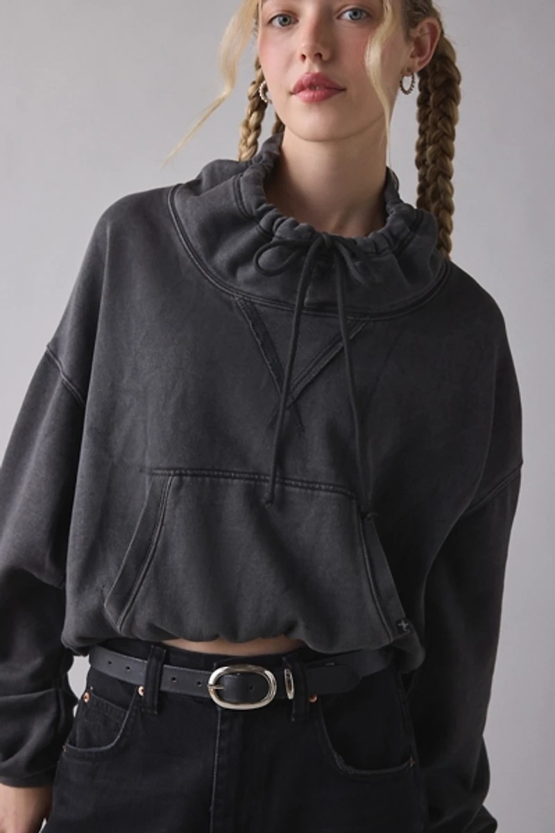 Out From Under Hear Me Drawstring Mockneck Pullover