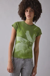 BDG Watercolor Flower Graphic Short Sleeve Spill The Tee