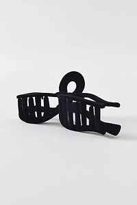 Velvet Draped Bow Claw Clip