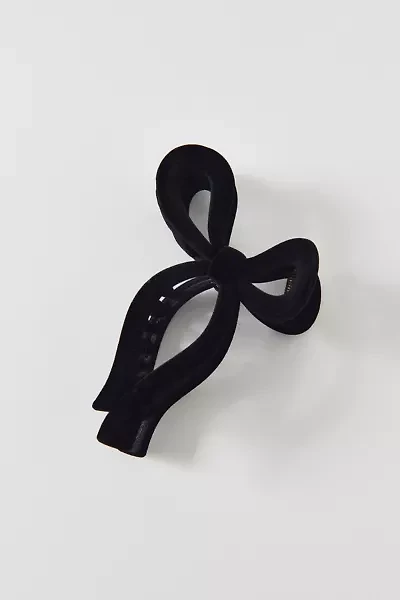 Velvet Draped Bow Claw Clip
