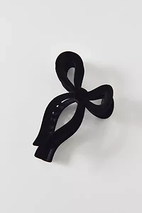 Velvet Draped Bow Claw Clip