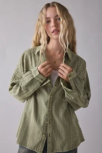 BDG Alex Oversized Cotton Button-Down Shirt
