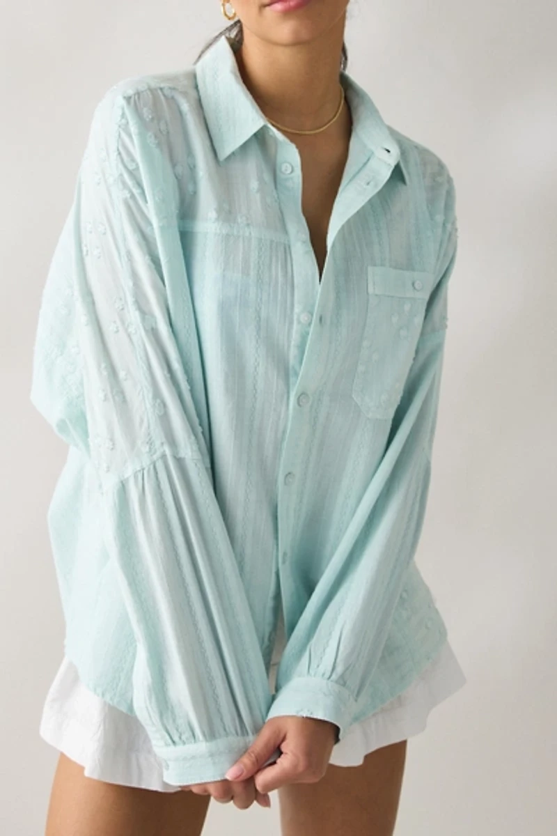 BDG Alex Oversized Cotton Button-Down Shirt