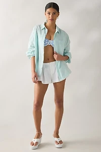 BDG Alex Oversized Cotton Button-Down Shirt