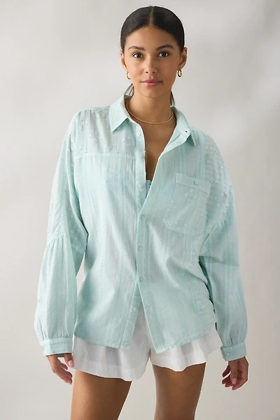 BDG Alex Oversized Cotton Button-Down Shirt