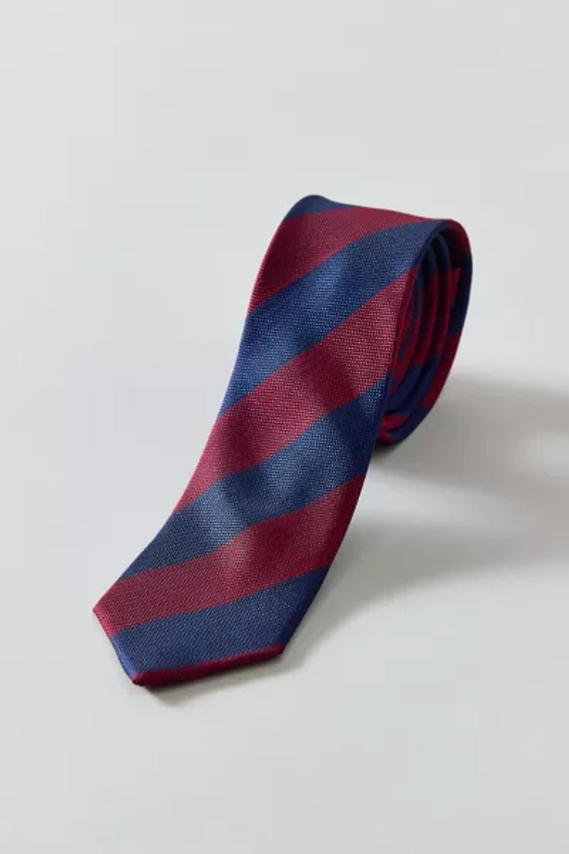 Stripe Pattern Wide Neck Tie