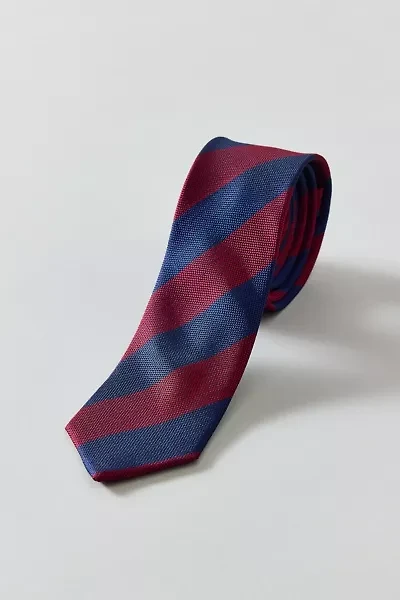 Stripe Pattern Wide Neck Tie