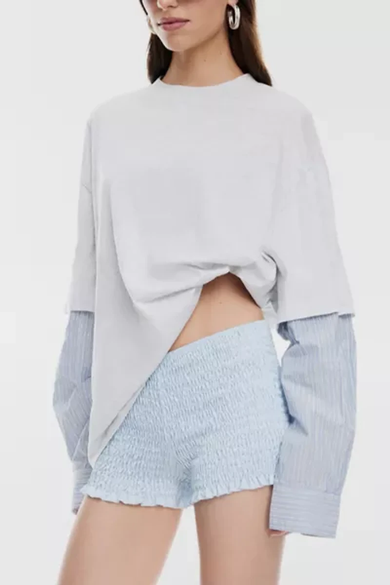 Lioness Bowen Layered Long Sleeve Oversized Shirt