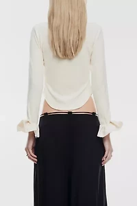 Lioness Belle Turtleneck Ruffle Long Sleeve Top