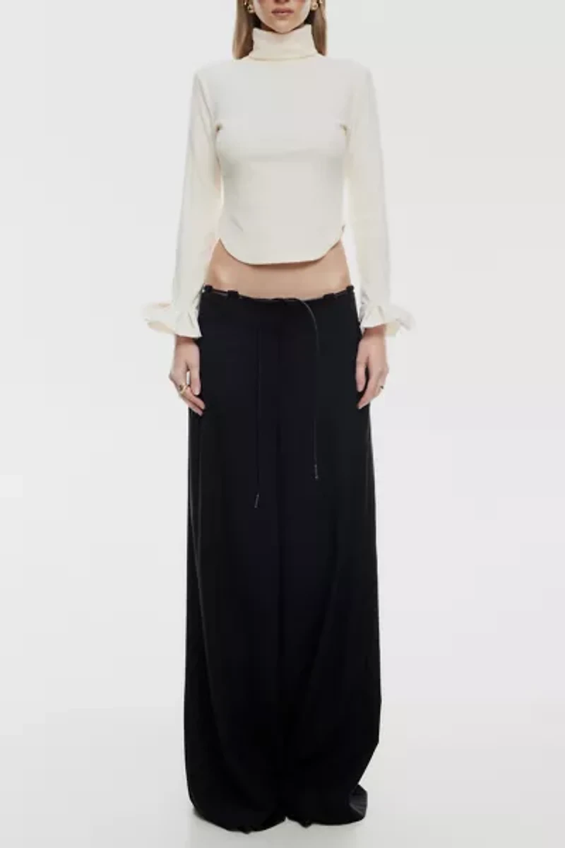 Lioness Belle Turtleneck Ruffle Long Sleeve Top