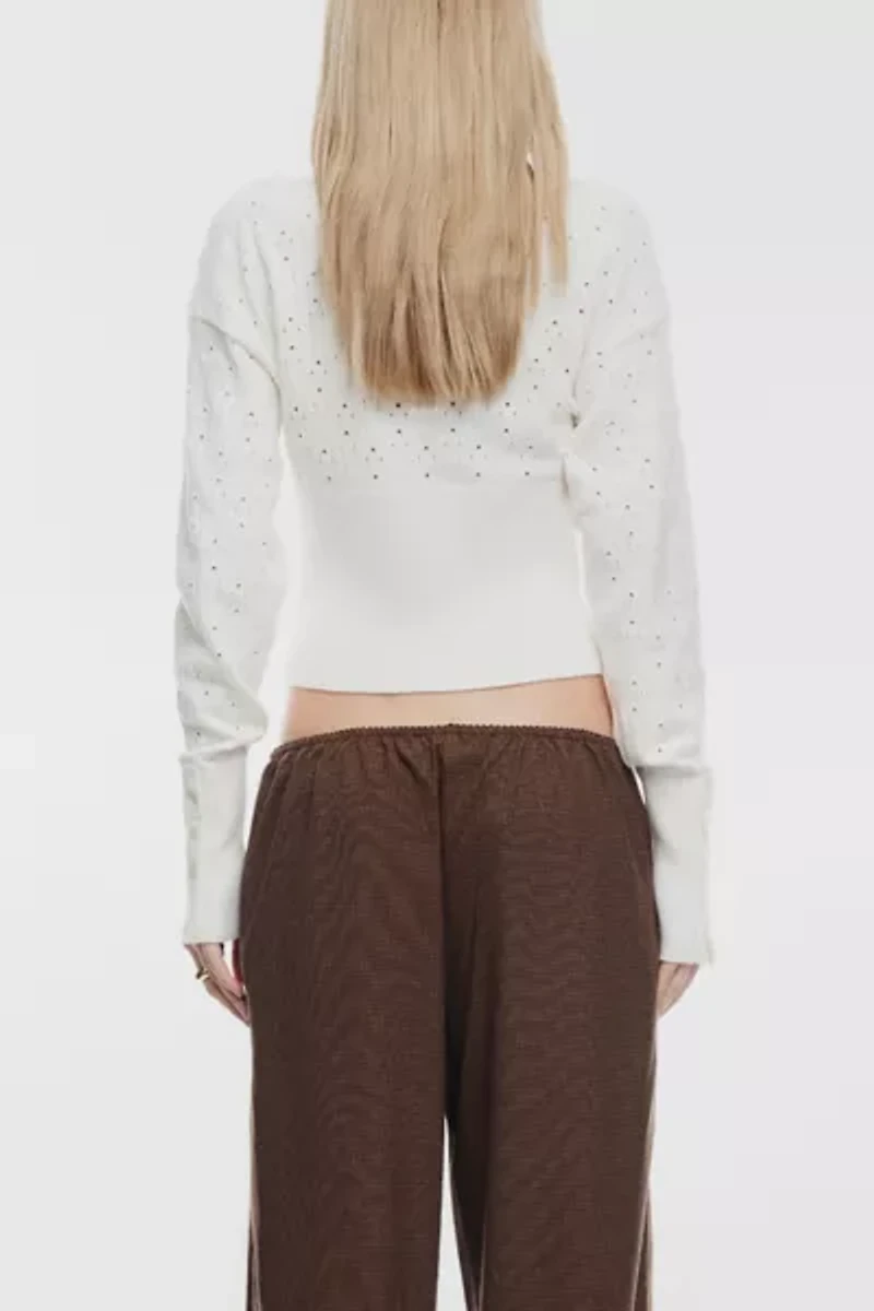 Lioness Head The Clouds Cropped Cardigan